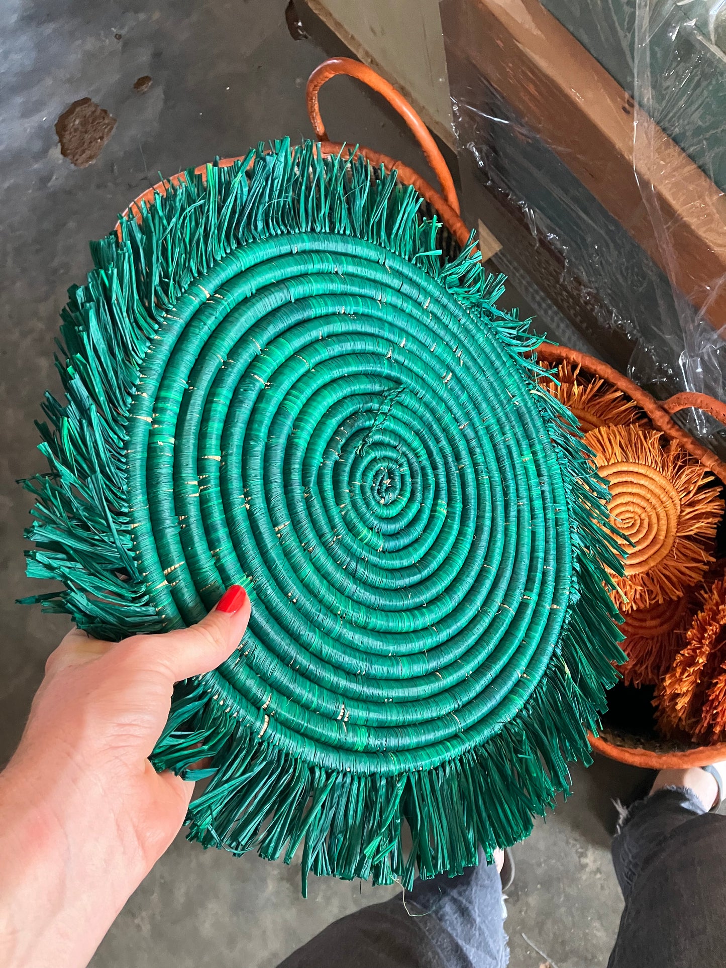 Raffia table mats