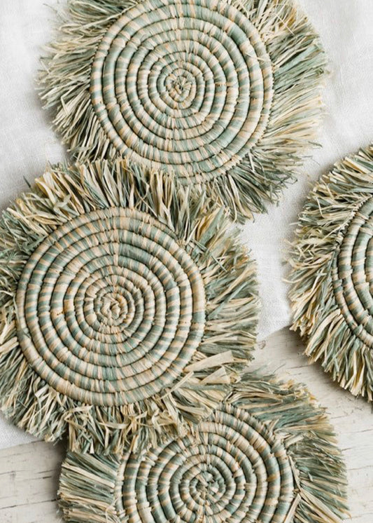 Raffia Coaster Set (of 4)